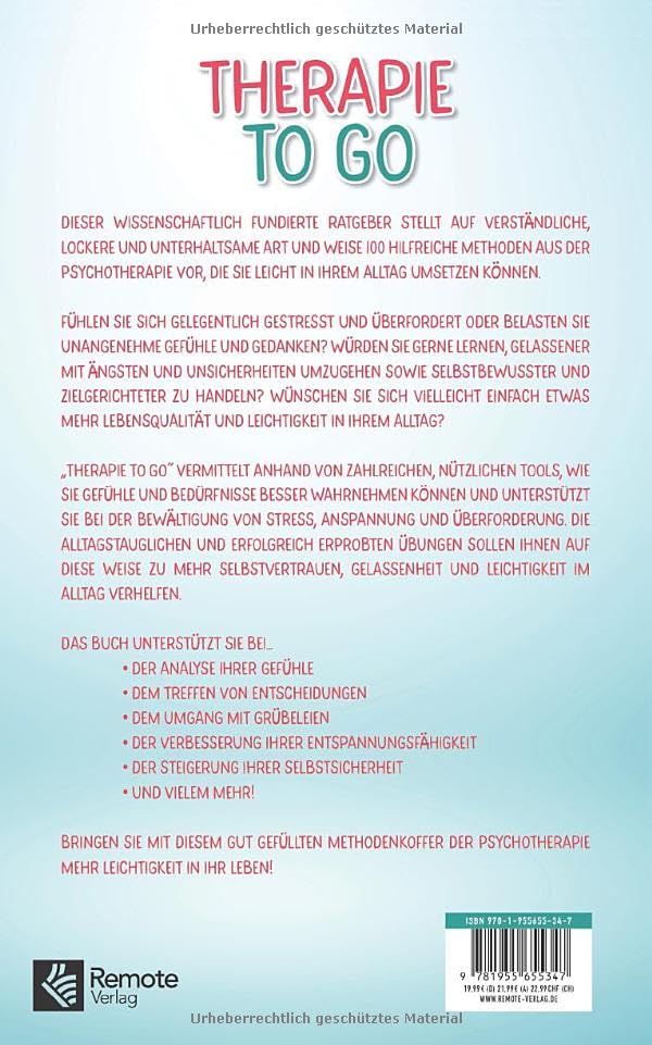 Therapie to go: 100 Psychotherapie Tools für mehr Leichtigkeit im Alltag